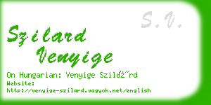 szilard venyige business card